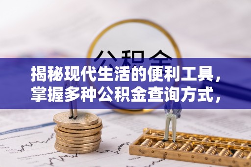 龟山揭秘现代生活的便利工具，掌握多种公积金查询方式，让财富管理更轻松